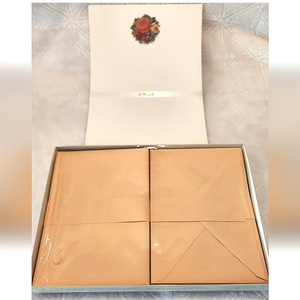 Rose Peony‎ Hallmark Historical Collection Decorated Set of Vintage Stationery.